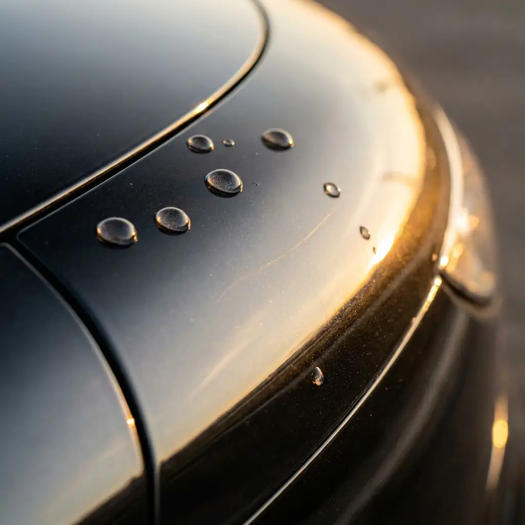 Car paint before PPF protection — dull with light scratches